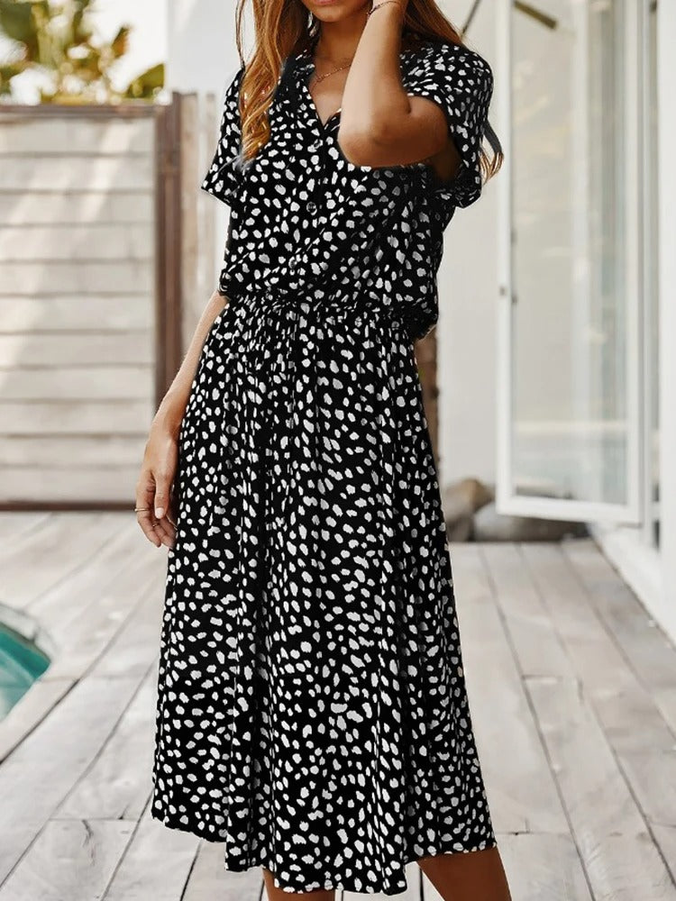 Chic Comfortable Dress - Sophia-Black-S-Nora Luxe