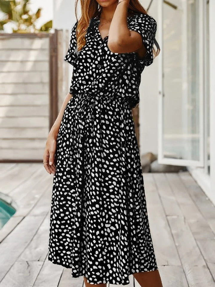Chic Comfortable Dress - Sophia-Black-S-Nora Luxe