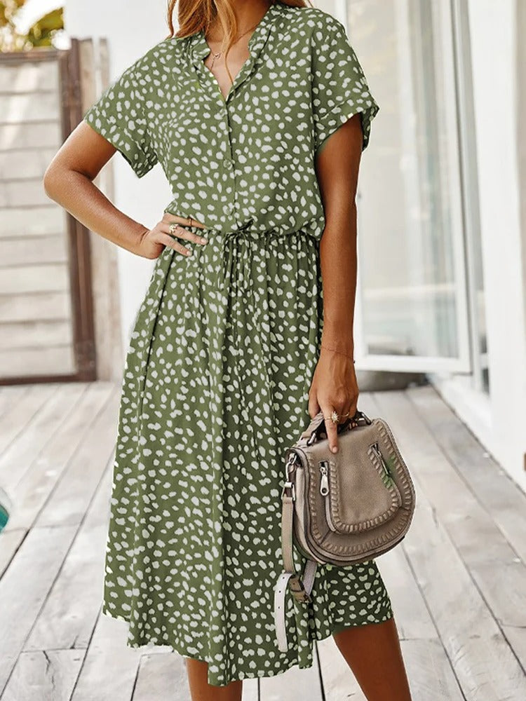 Chic Comfortable Dress - Sophia-Green-S-Nora Luxe