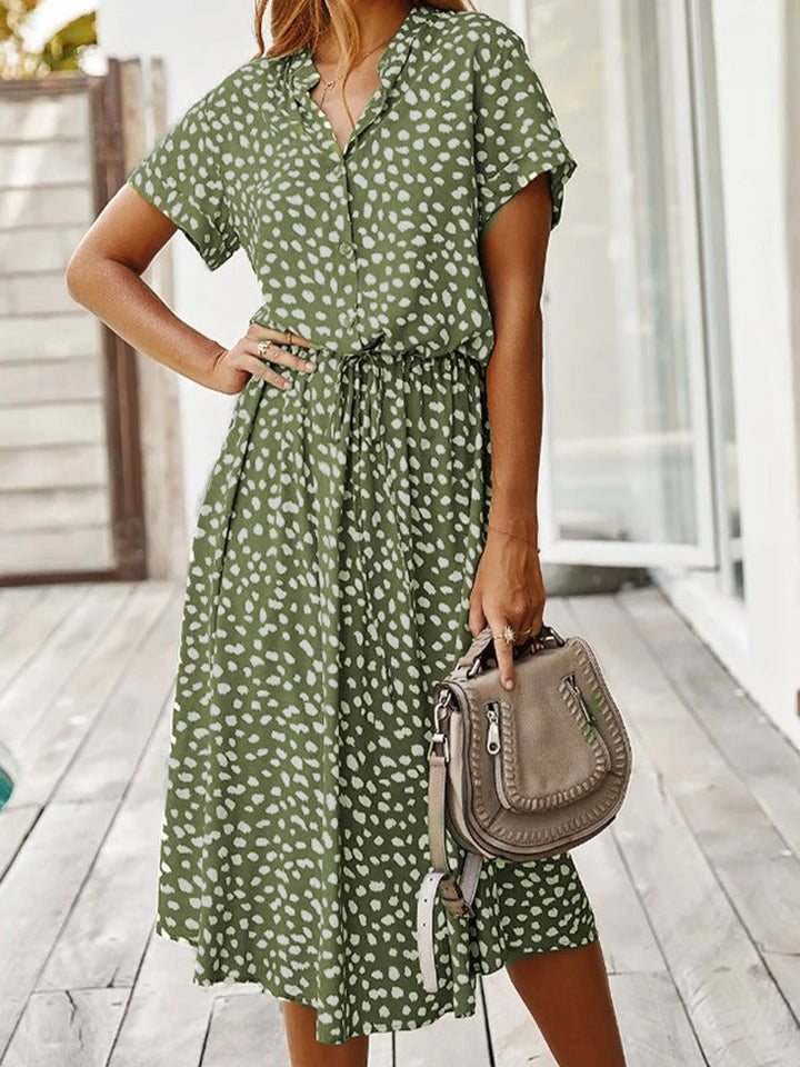 Chic Comfortable Dress - Sophia-Green-S-Nora Luxe