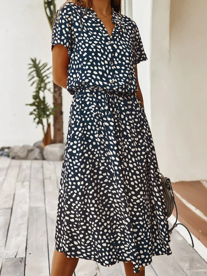 Chic Comfortable Dress - Sophia-Marine blue-S-Nora Luxe