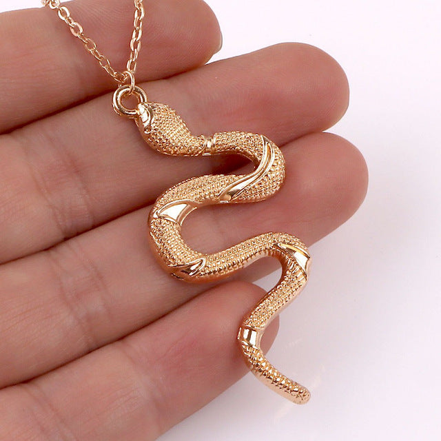 Chic Crystal Serpent Earrings | Snake-Inspired Glamour-Gold snake necklace-Nora Luxe