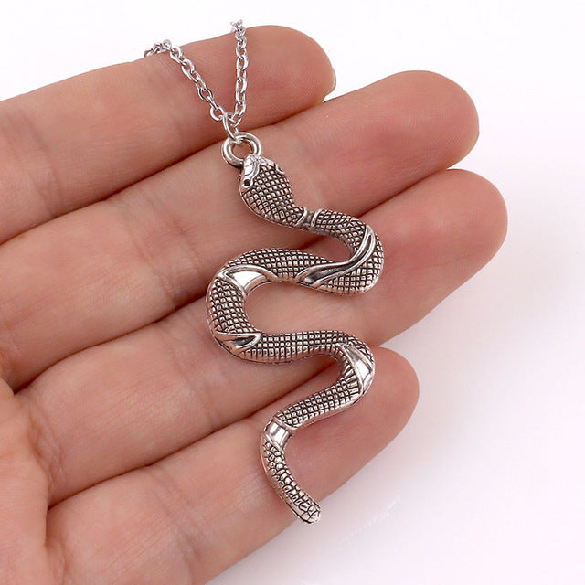 Chic Crystal Serpent Earrings | Snake-Inspired Glamour-Silver snake necklace-Nora Luxe