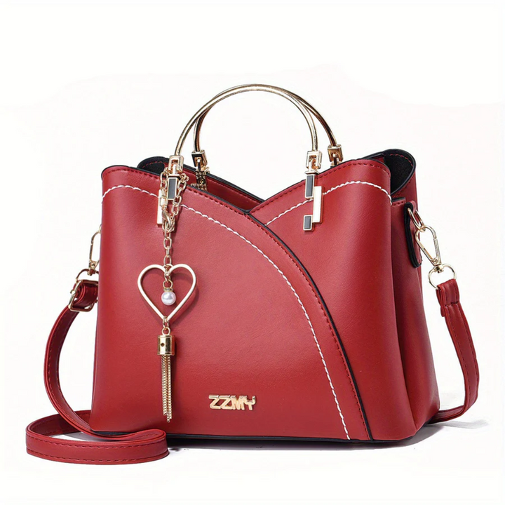 Chic Ladies Handbag - LuxeGrace-Burgundy-Nora Luxe