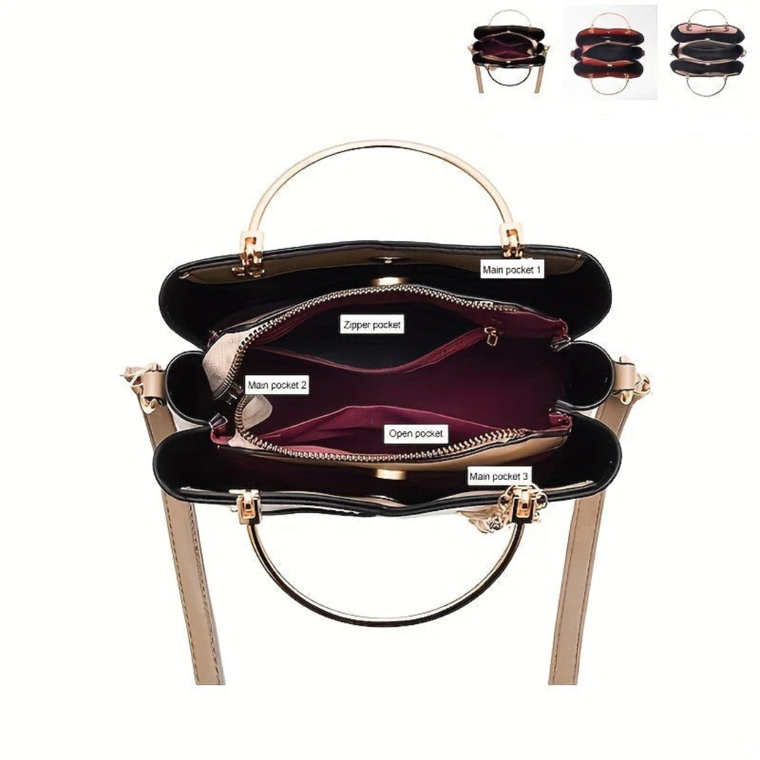 Chic Ladies Handbag - LuxeGrace-Light Blue-Nora Luxe