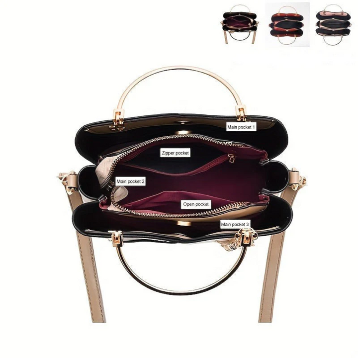 Chic Ladies Handbag - LuxeGrace-Light Blue-Nora Luxe