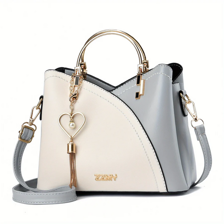 Chic Ladies Handbag - LuxeGrace-Light Gray-Nora Luxe