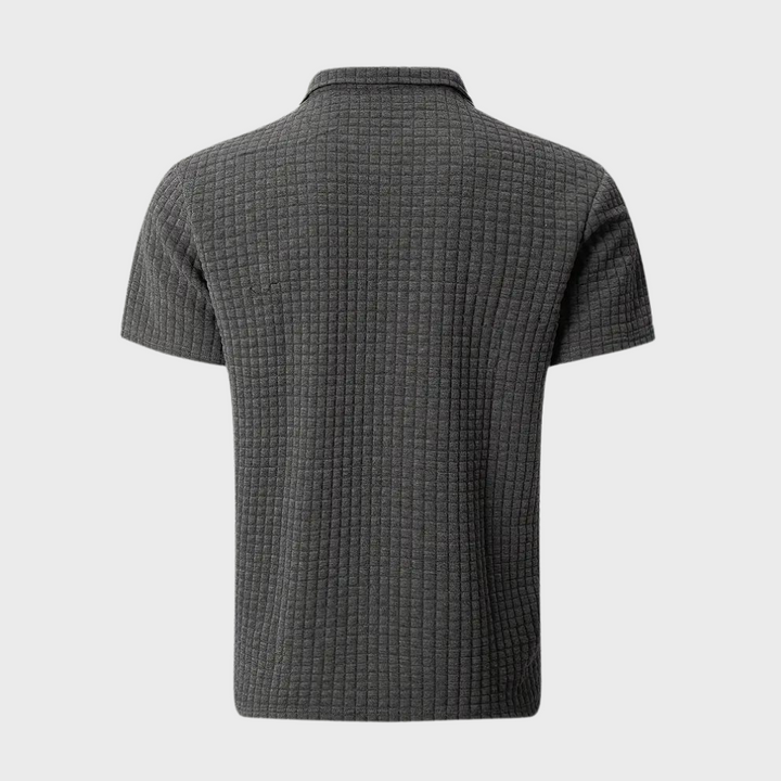 Chic Men's Polo Shirt - Classic Elegance-Black-S-Nora Luxe