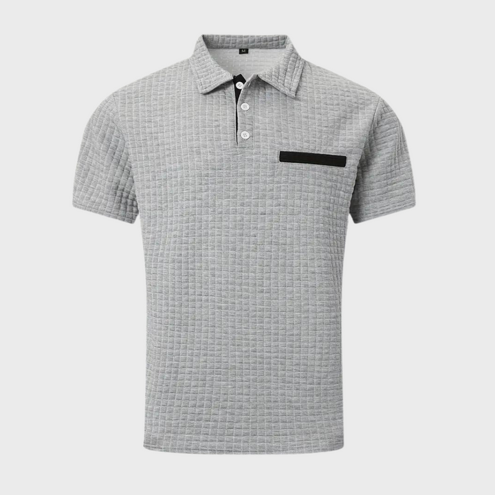Chic Men's Polo Shirt - Classic Elegance-Black-S-Nora Luxe