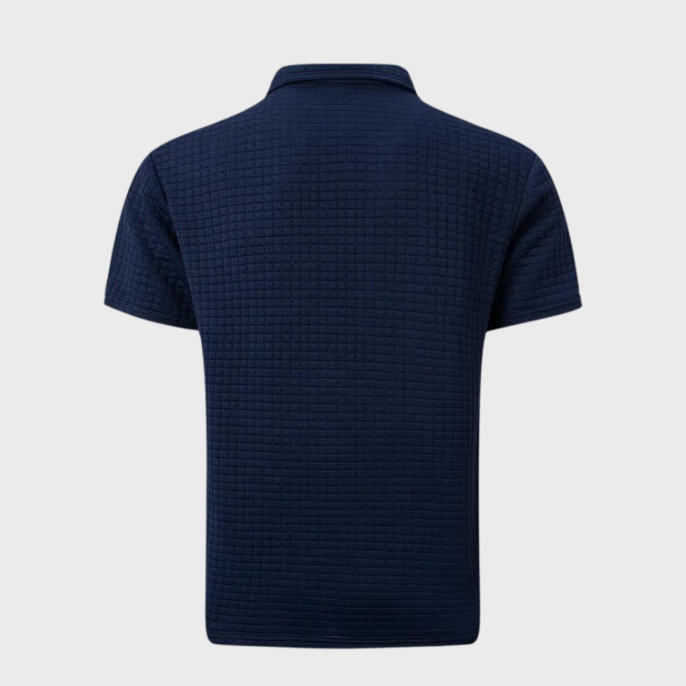 Chic Men's Polo Shirt - Classic Elegance-Black-S-Nora Luxe