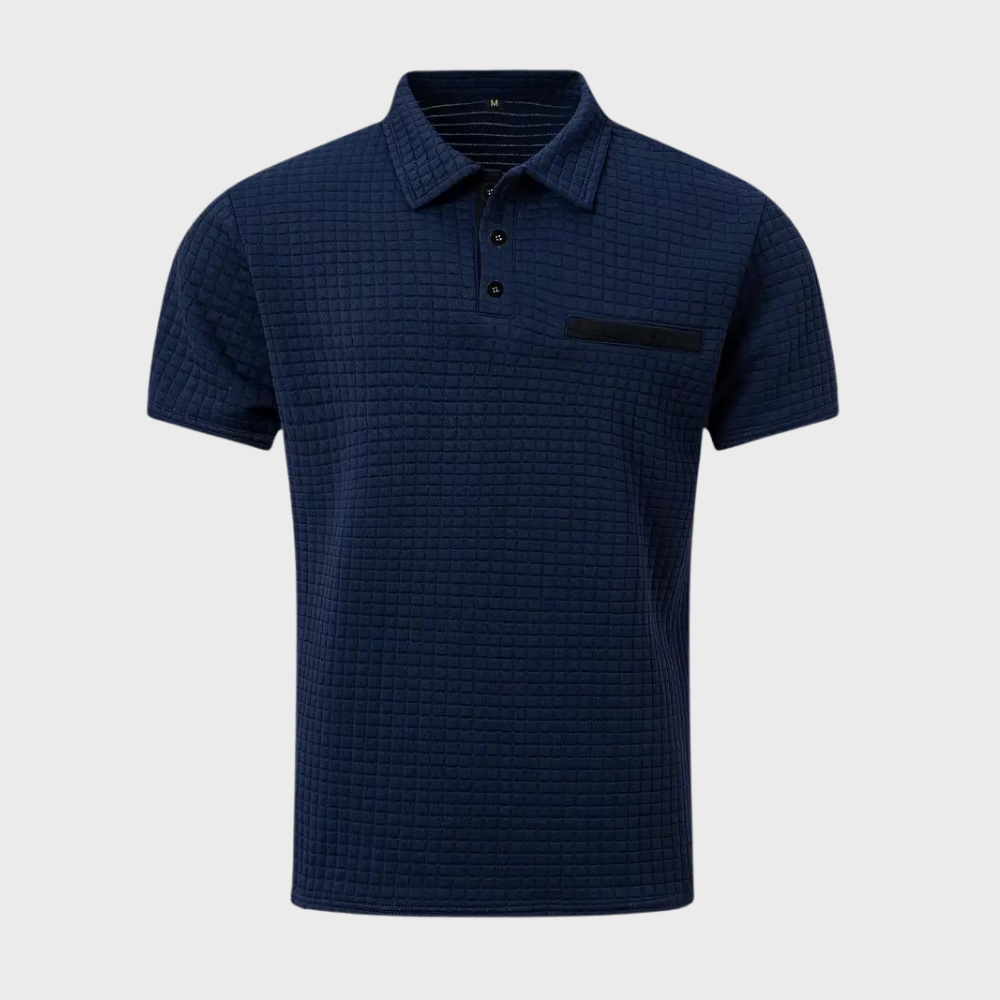 Chic Men's Polo Shirt - Classic Elegance-Black-S-Nora Luxe