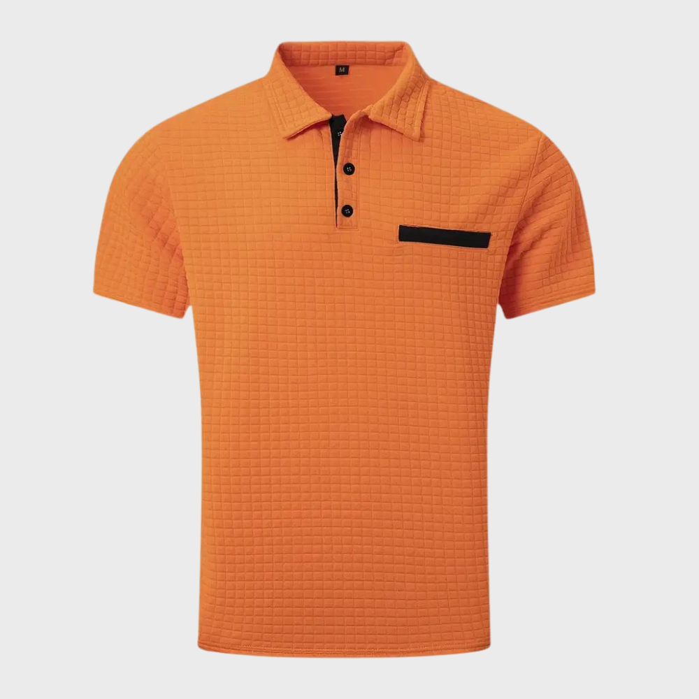 Chic Men's Polo Shirt - Classic Elegance-Black-S-Nora Luxe
