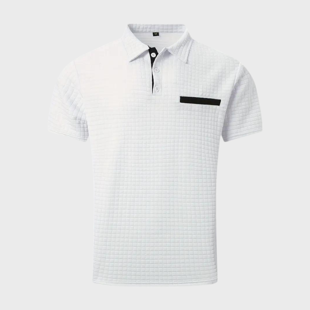 Chic Men's Polo Shirt - Classic Elegance-Black-S-Nora Luxe