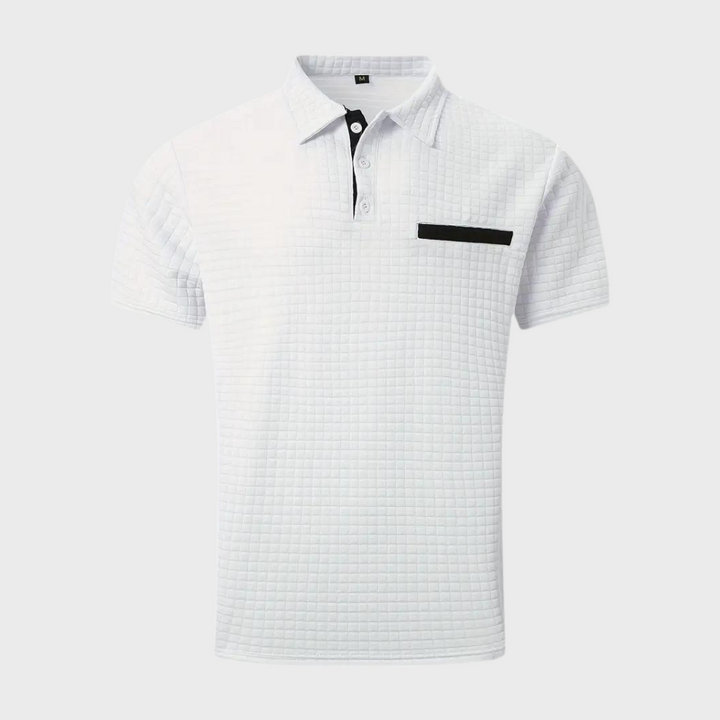 Chic Men's Polo Shirt - Classic Elegance-Black-S-Nora Luxe
