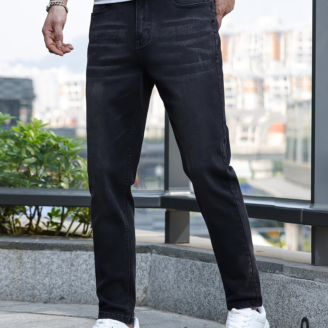 Chic Men's Streetwear Stretch Trousers - Milan-Black-S-Nora Luxe