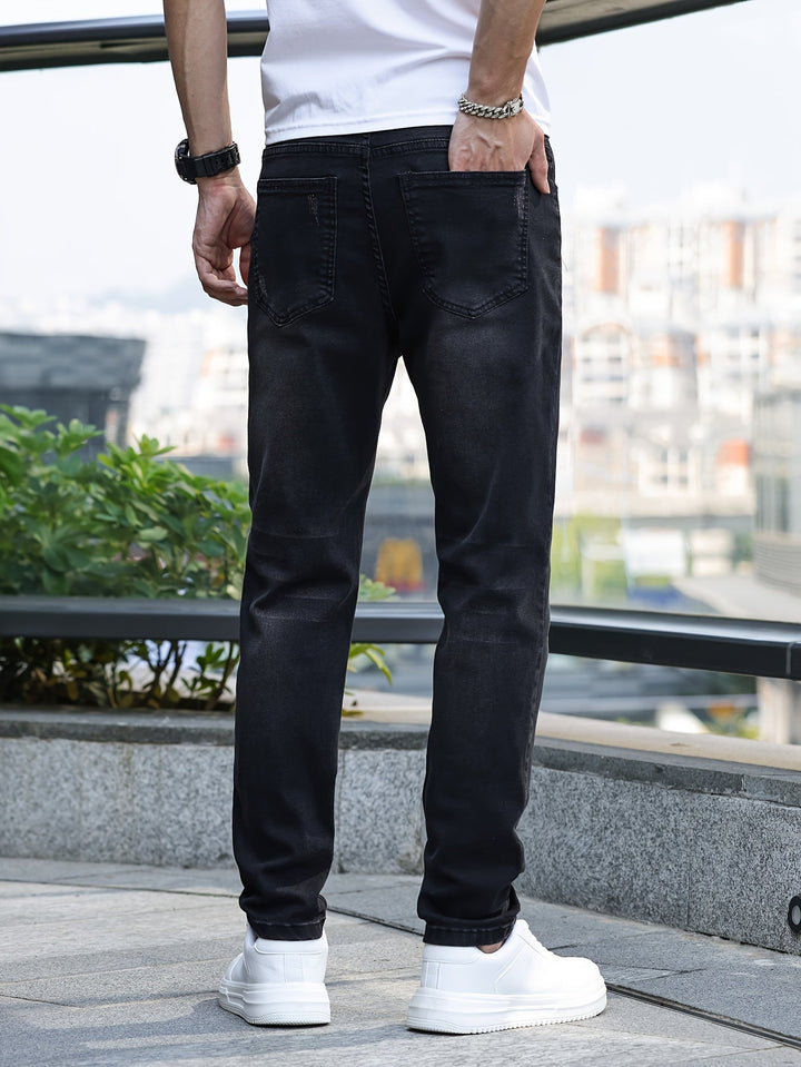 Chic Men's Streetwear Stretch Trousers - Milan-Light Blue-S-Nora Luxe