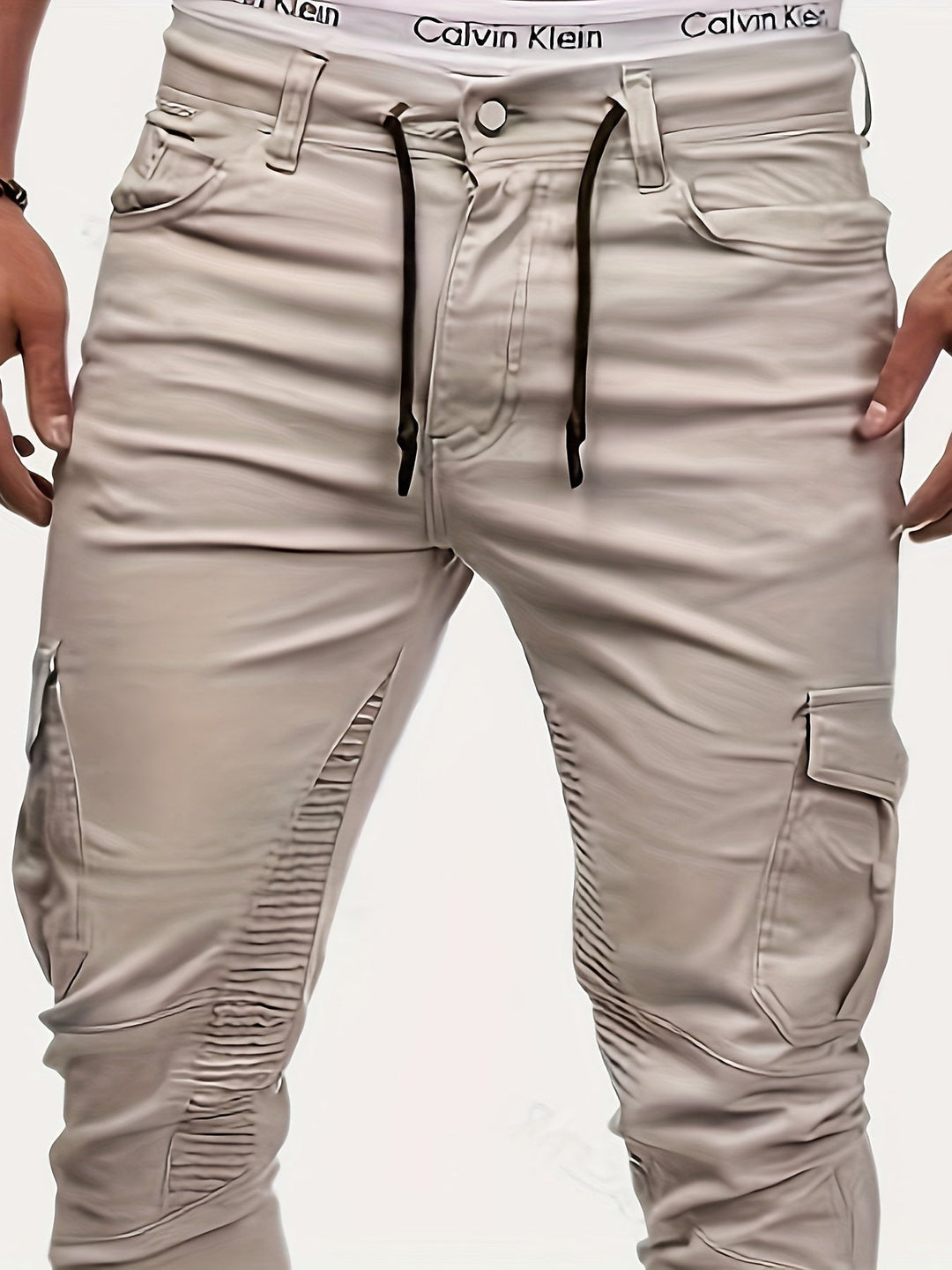 Chic Men's Stretch Trousers in Street Style - Daan-Beige-S-Nora Luxe