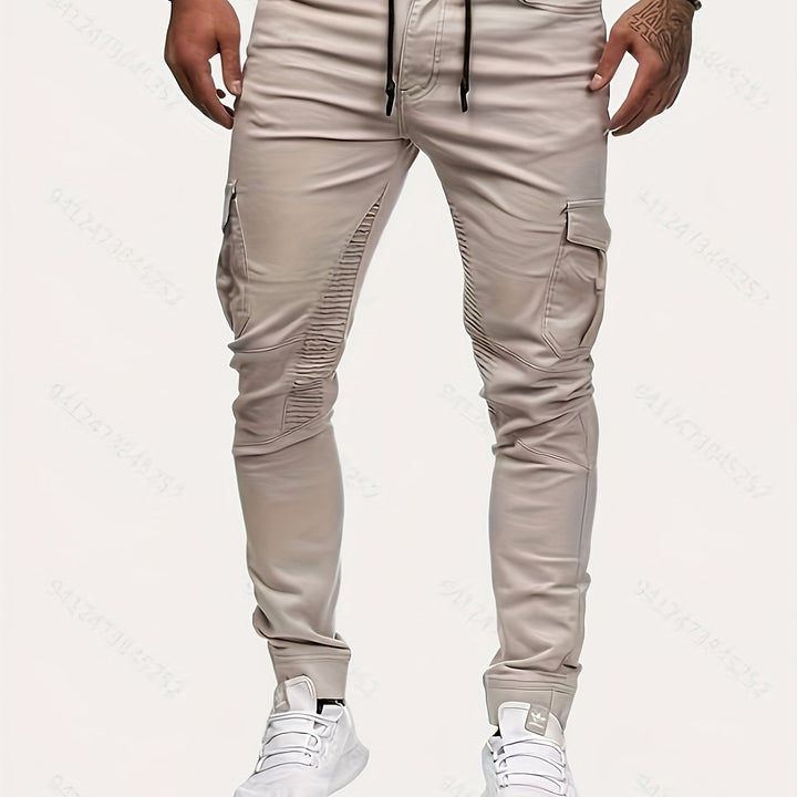 Chic Men's Stretch Trousers in Street Style - Daan-Beige-S-Nora Luxe