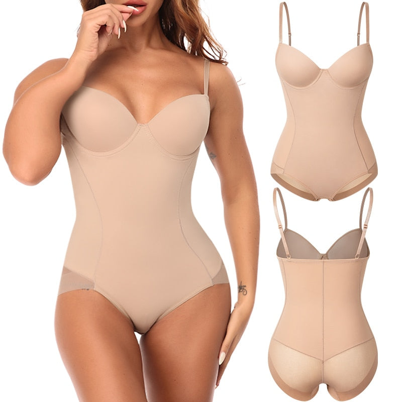 Chic Slimming Shapewear Bodysuit - Élise-Beige-S-The Livary