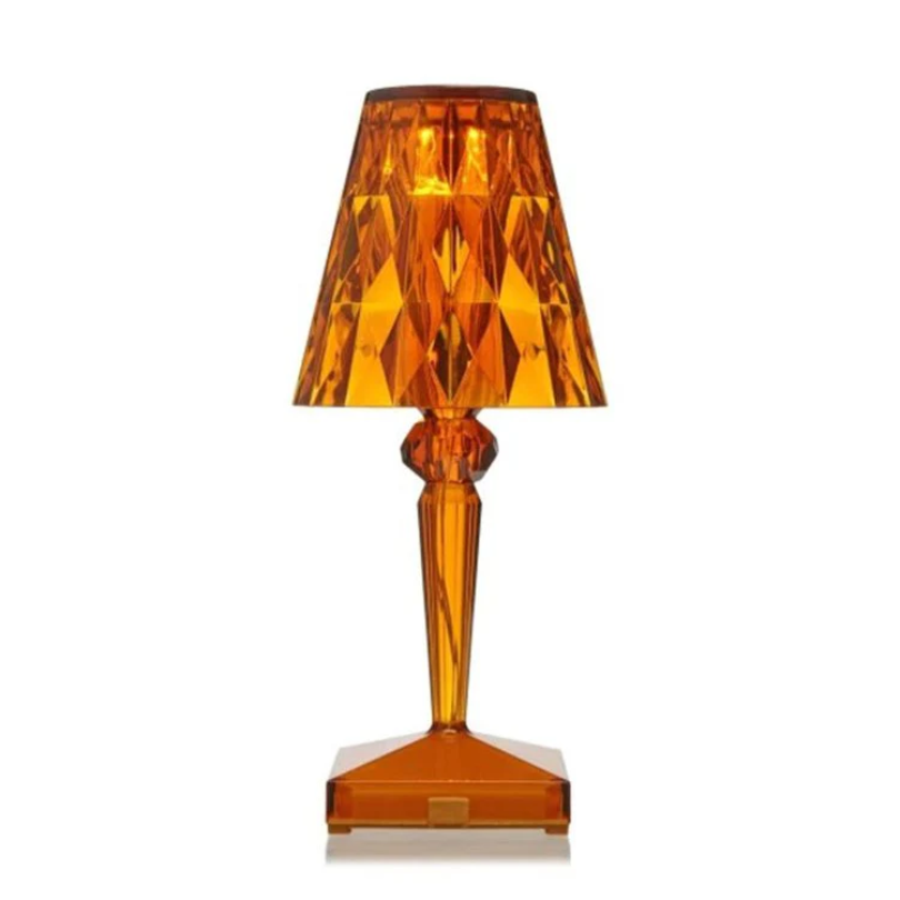 Chic Table Lamp with Crystal Design - CrystalLuxe-Orange-Nora Luxe