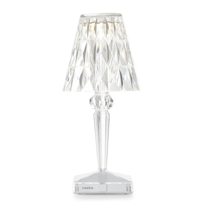 Chic Table Lamp with Crystal Design - CrystalLuxe-Transparent-Nora Luxe