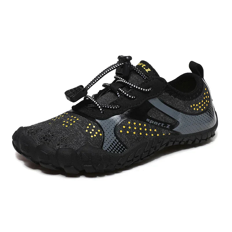 Children's beach shoes with a firm sole & secure fit – WaveTrek-Blue-9-Nora Luxe