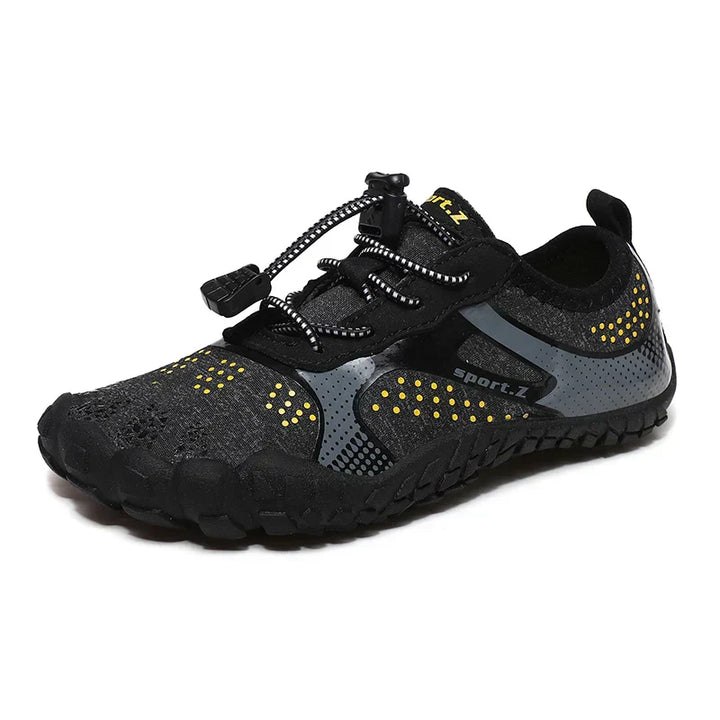 Children's beach shoes with a firm sole & secure fit – WaveTrek-Blue-9-Nora Luxe