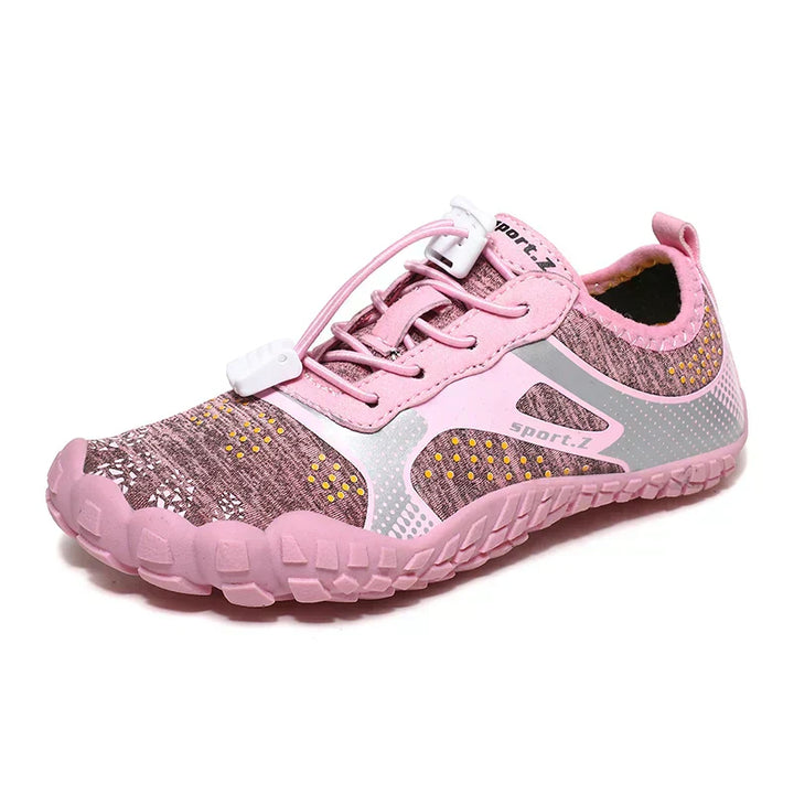 Children's beach shoes with a firm sole & secure fit – WaveTrek-Blue-9-Nora Luxe