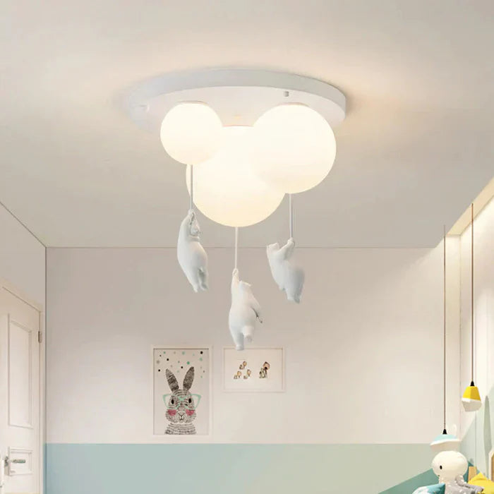 Children's Ceiling Lamp with Bear and Balloon - CloudBear-Warm White-5.91 in-A-Nora Luxe