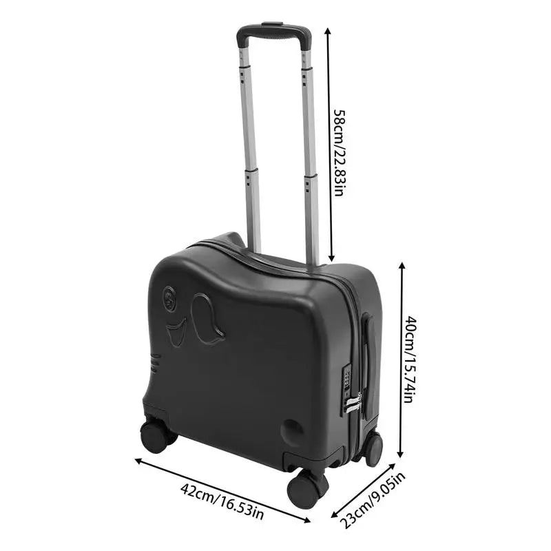 Child's suitcase cartoon elephant – Napoli-Green-Nora Luxe