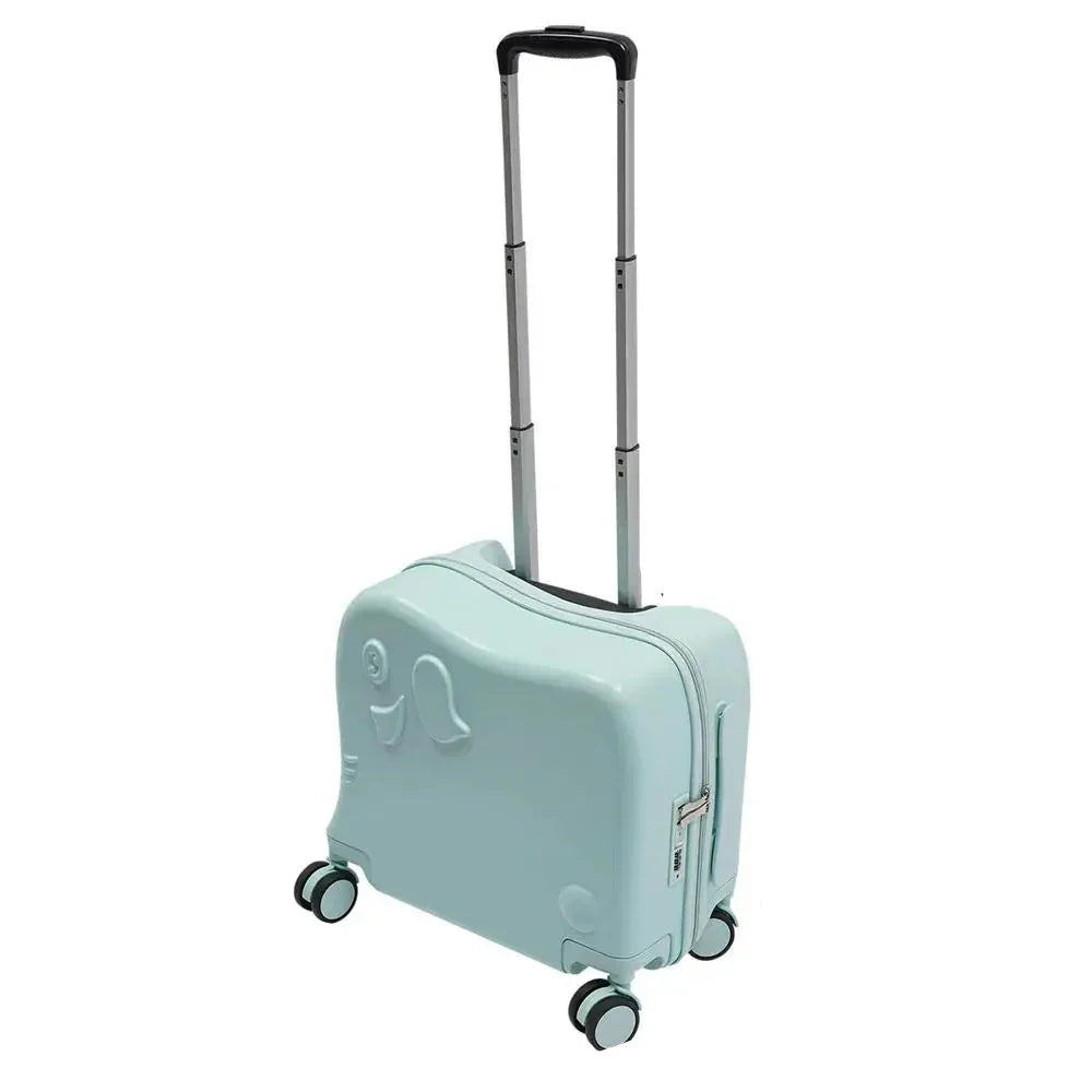 Child's suitcase cartoon elephant – Napoli-Light blue-Nora Luxe