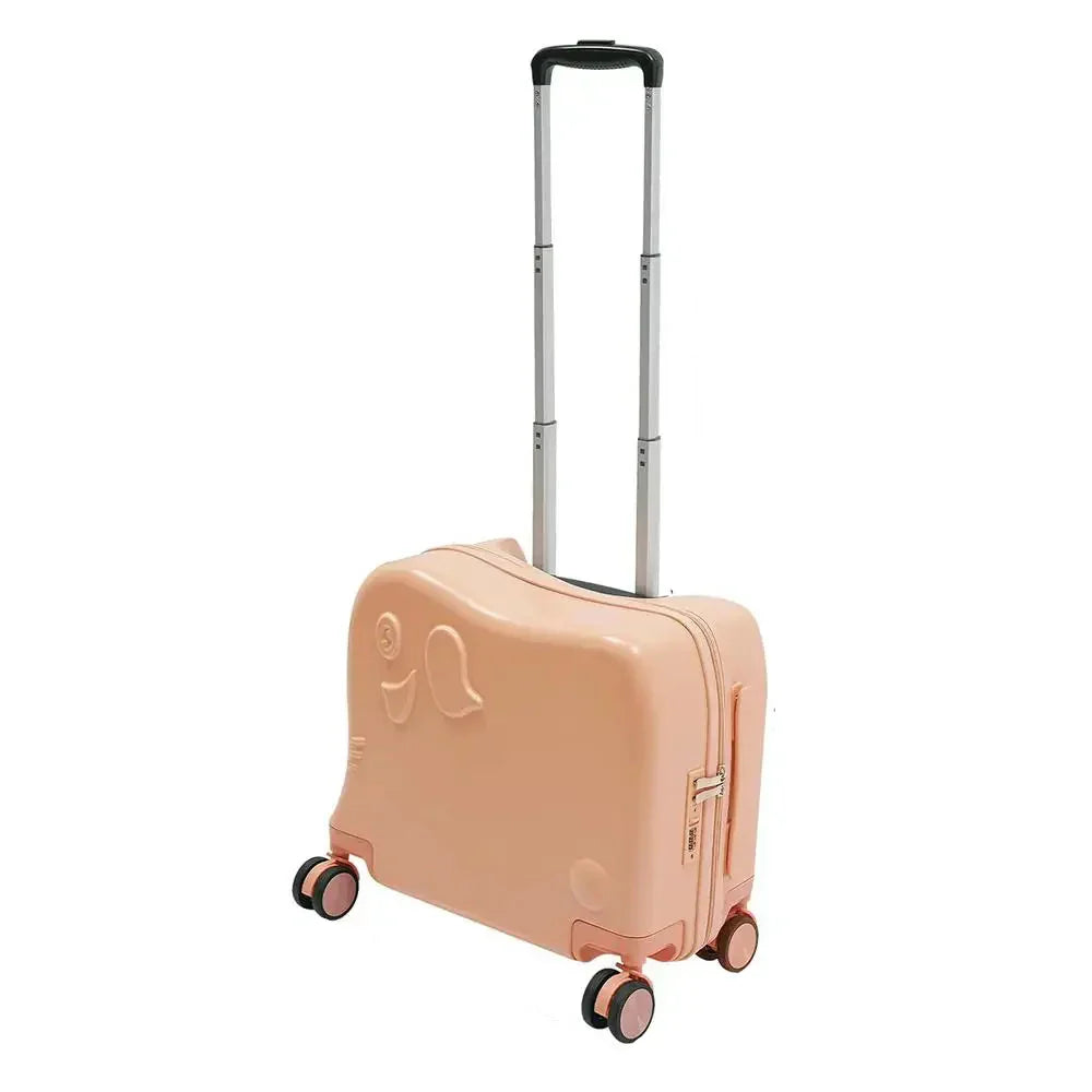 Child's suitcase cartoon elephant – Napoli-Light Pink-Nora Luxe