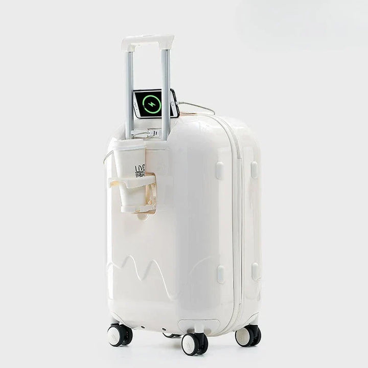 Child's suitcase with safety lock – Sevilla-White-S (52 L)-Nora Luxe