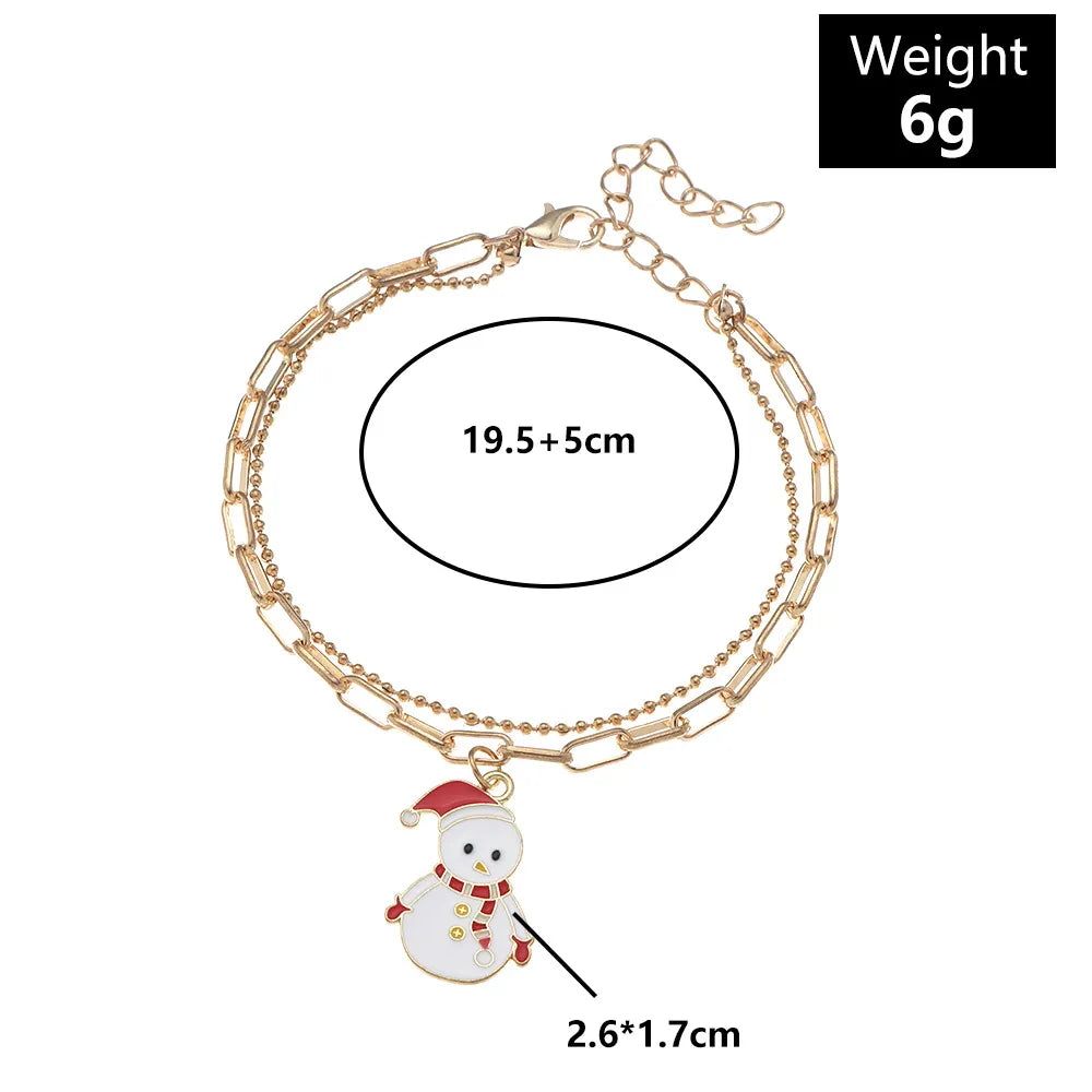 Christmas Charm Bracelet | Festive and Fun Design-SNOWFLAKE-Nora Luxe