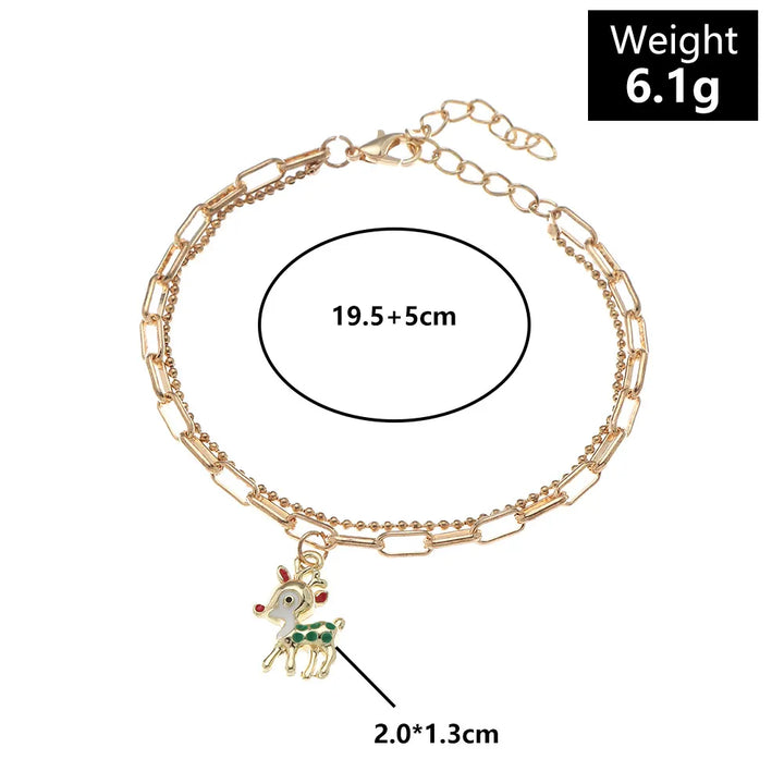 Christmas Charm Bracelet | Festive and Fun Design-SNOWFLAKE-Nora Luxe