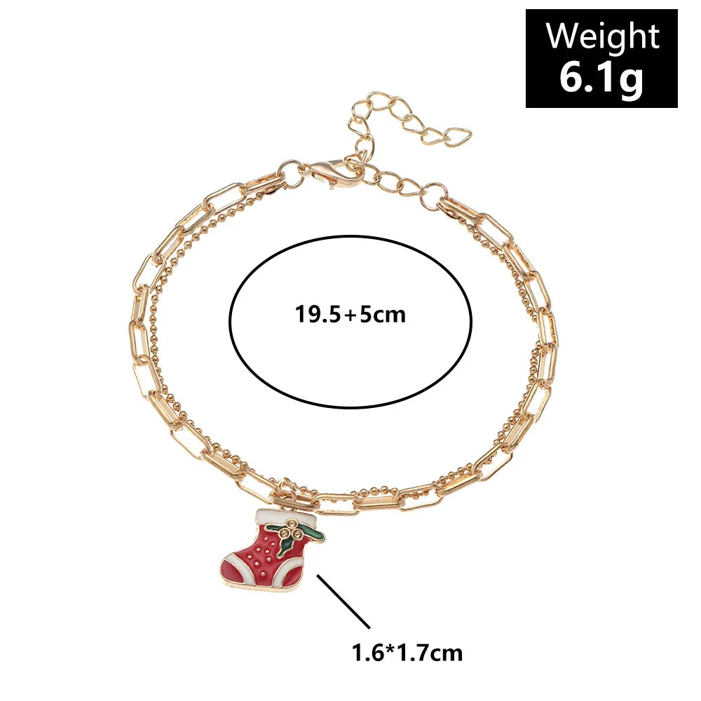 Christmas Charm Bracelet | Festive and Fun Design-SNOWFLAKE-Nora Luxe
