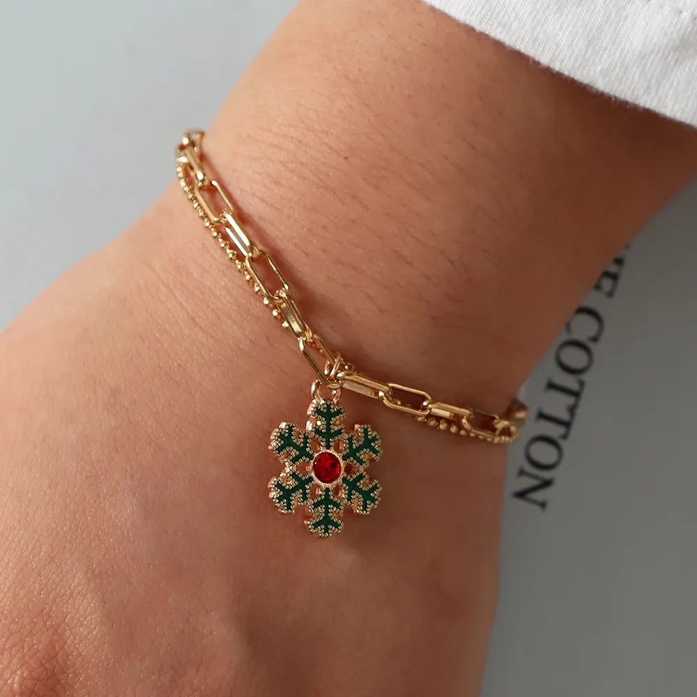Christmas Charm Bracelet | Festive and Fun Design-SNOWFLAKE-Nora Luxe