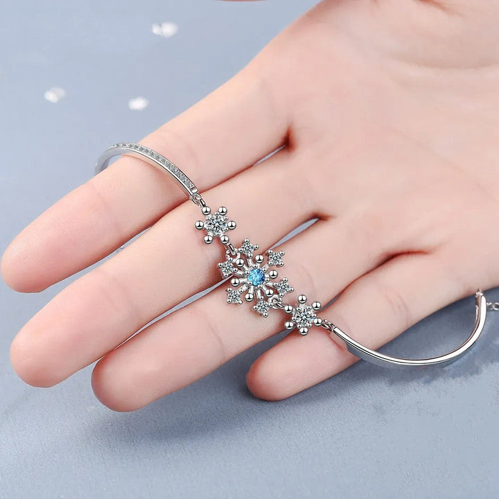 Christmas Snowflake Cubic Zirconia Bracelet-Nora Luxe