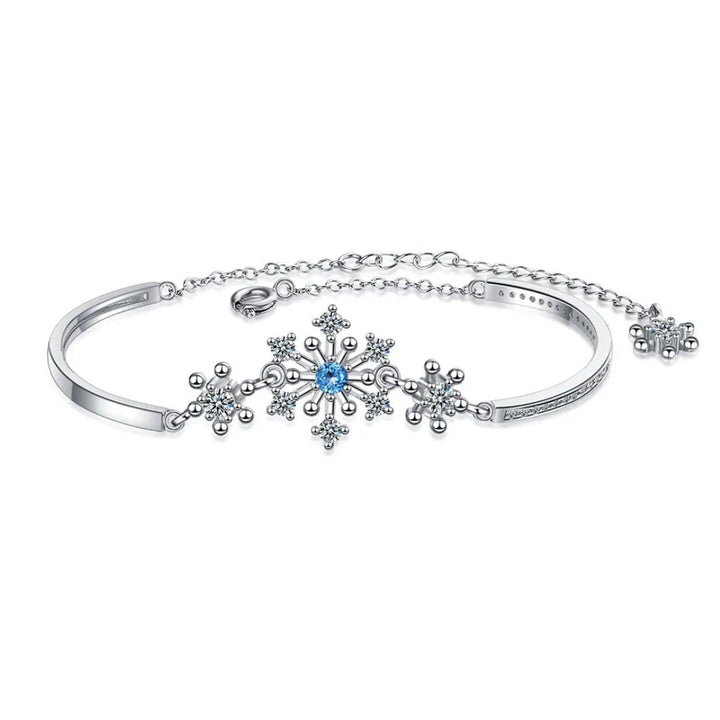 Christmas Snowflake Cubic Zirconia Bracelet-Nora Luxe