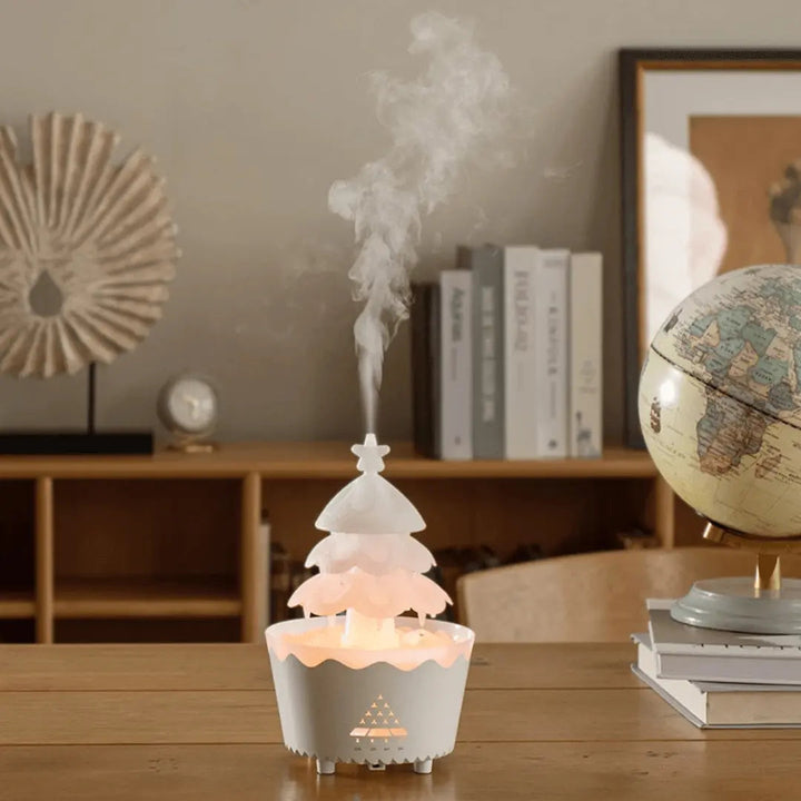 Christmas Tree Aroma Diffuser - AromaEvergreen-White-Nora Luxe