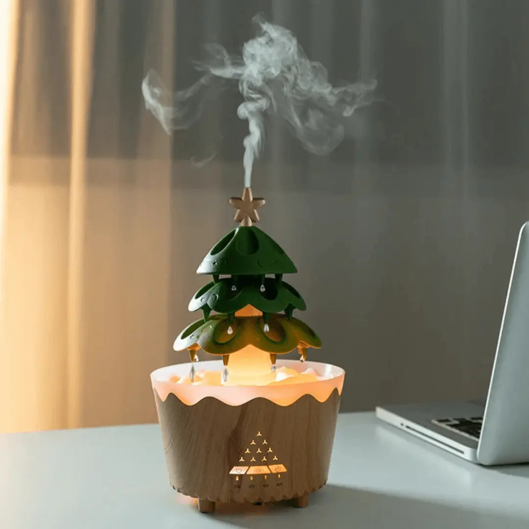 Christmas Tree Aroma Diffuser - AromaEvergreen-Wood-Nora Luxe