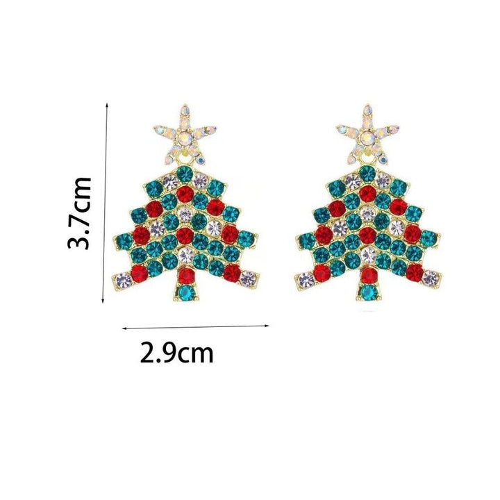 Christmas Tree Dangle Earrings | Women's Jewellery-CLEAR-Nora Luxe