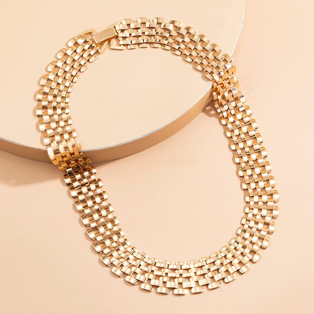 Chunky Statement Necklace | Bold Thick Chain Jewellery-Gold-Nora Luxe