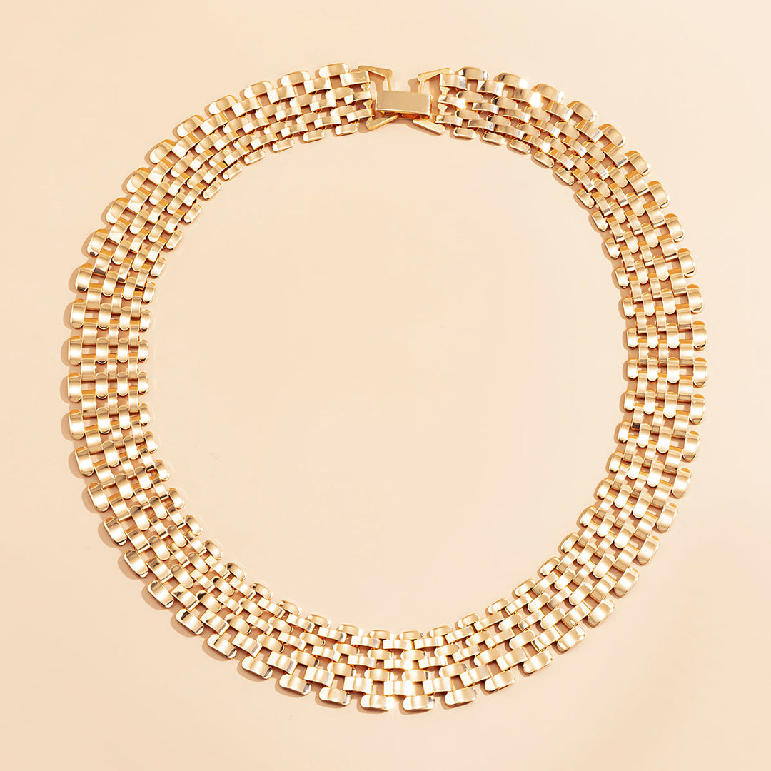 Chunky Statement Necklace | Bold Thick Chain Jewellery-Gold-Nora Luxe