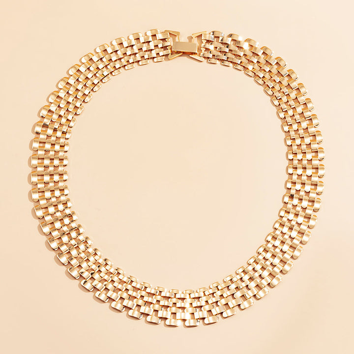 Chunky Statement Necklace | Bold Thick Chain Jewellery-Gold-Nora Luxe