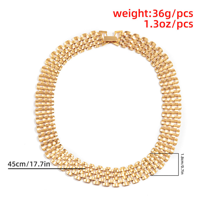 Chunky Statement Necklace | Bold Thick Chain Jewellery-Gold-Nora Luxe