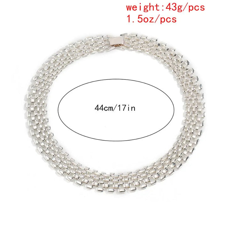 Chunky Statement Necklace | Bold Thick Chain Jewellery-Gold-Nora Luxe