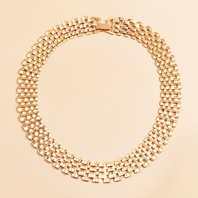 Chunky Statement Necklace | Bold Thick Chain Jewellery-Gold-Nora Luxe