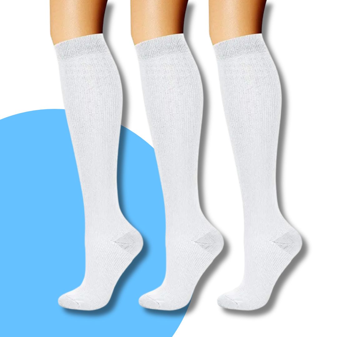 Class 2 Compression Socks - VitalBoost-White-5-9 (S/M)-Nora Luxe