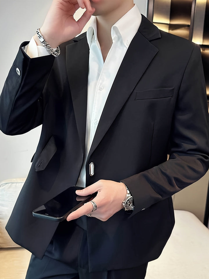 Classic Black Men's Blazer - Lars-S-Nora Luxe